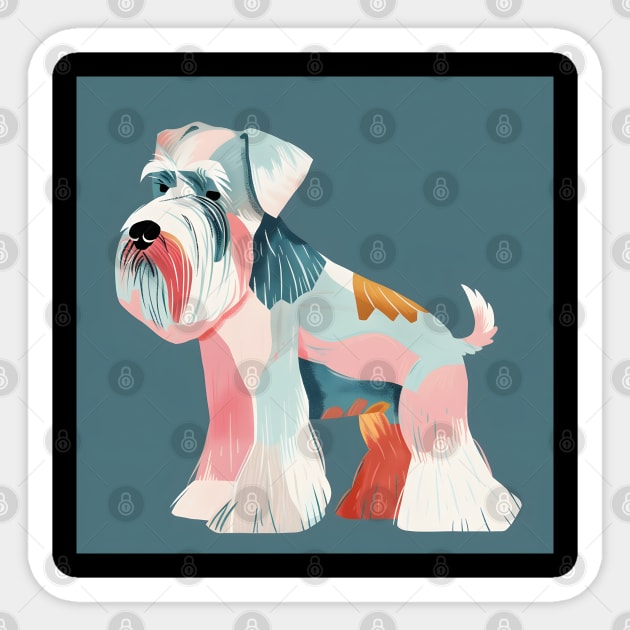 Sealyham Terrier in 70's Sticker by NatashaCuteShop